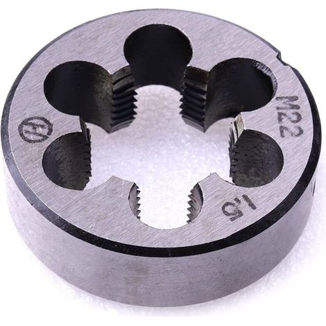 Metrische Matrizen, M22 x 1,5 mm, metrisches gerades Gewinde, Handstanze, 1 Stück