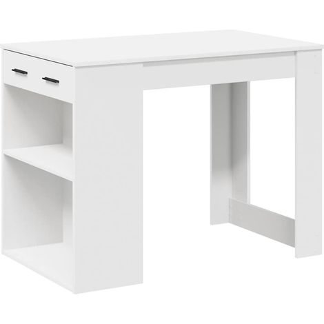 Maison Exclusive - Scrivania con Cassetto e Ripiano Bianca Legno Multistrato