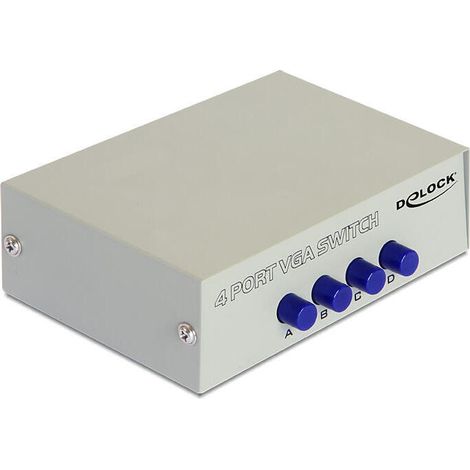 DELOCK Conmutador VGA Bidireccional de 4 Puertos Manual (1/3)