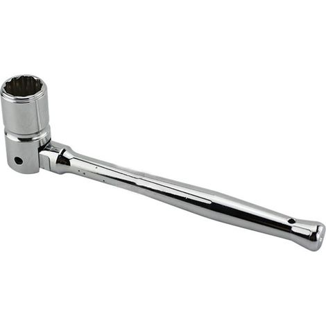 Clé d'échafaudage à cliquet en acier robuste rotative à 180° 7/16 (21 mm) Clé à douille professionnelle (1/5)