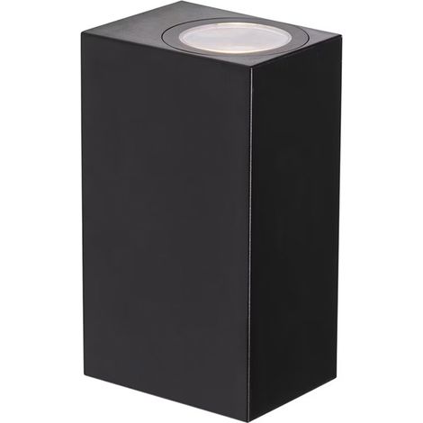 Applique Esterno Moderna Isla Alluminio Nero 2 Luci Gu10 Ip54 (1/3)