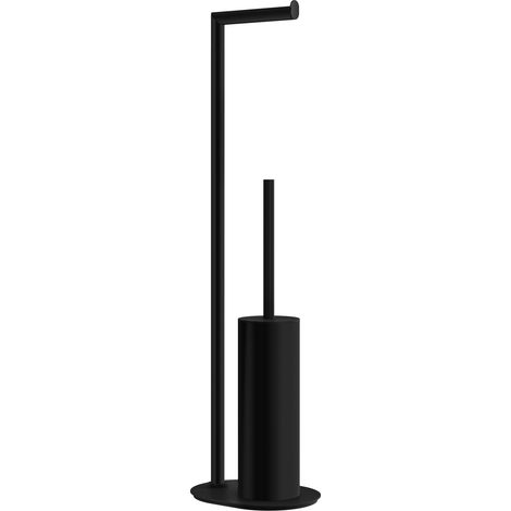 Smedbo OUTLINE - Toilettenpapierhalter/WC-Bürste, Standmodell, Schwarz FB613 (1/4)