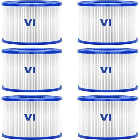 Kartuschenfilter – RICEEL – Bestway 58323 – 6 Stück – Kompatibel mit Lay-Z-Spa – Effiziente Filtration (1/5)