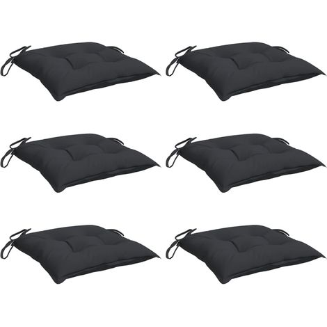 vidaXL Pallet Cushions 6pcs Black 50x50x7 cm Oxford Fabric