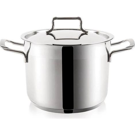 COPERCHIO PER PENTOLA IN ACCIAIO INOX PER PIANO COTTURA A INDUZIONE E GAS, 18 CM, 3,5 L