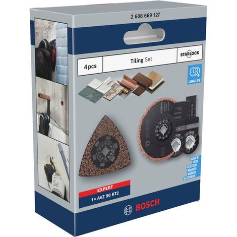 Bosch Fliesen-Set, Multitool-Sägeblätter, 4-tlg.