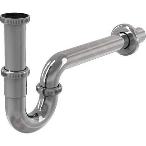 Alca - Siphon de lavabo, diamètre 32 mm avec écrou de trop-plein, métal A4320 (1/2)