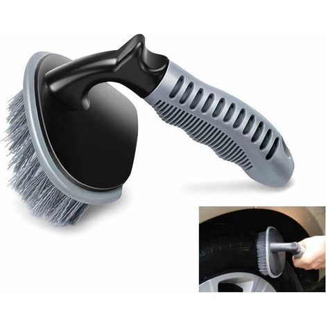DEESSE SHOP - Brosse de lavage de pneus avec manche universel en caoutchouc, de haute qualité (1/5)
