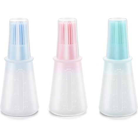 Brosse À Huile En Silicone - Résistante À La Chaleur Jusqu'à 230 °C - Pour Cuisine, Boulangerie Et Barbecue - 3 Pièces (1/5)