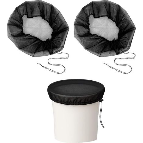 2 Pcs Rain Tank Net 95cm Rain Barrel Cover with Drawstring Adjustable Barrel Protection Net Mosquito Leaf Protection (1/5)