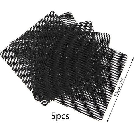 80-mm-Staubfilter für Computerlüfter [5er-Pack] Staubschutzgitter für PC-Lüfterrahmen