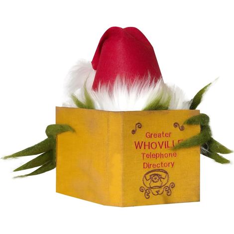 Décoration de Noël Grinch 35 cm – Elf Vert Amusant Volant les Ornements, Figurine Multicolore pour Sapin ou Maison (1/5)