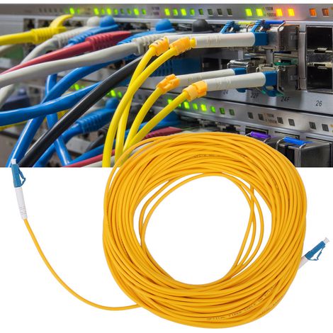 Cordon de brassage à fibre optique monomode LC/UPC de 3 mm² de 20 m (1/5)