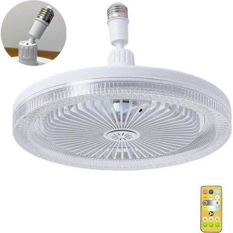 Ventilateur Plafond avec lumiere,30W cristal Ventilateur Silencieux Plafond,avec télécommandé,Ventilateur lampe E27 à tête orientabl (1/5)