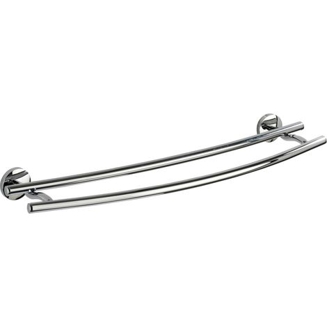 Wenko – Porte-serviettes Duo Cuba – 2 barres inoxydables extra-longs – Dimensions 58 x 5 x 15 cm – Kit de montage inclus (1/4)