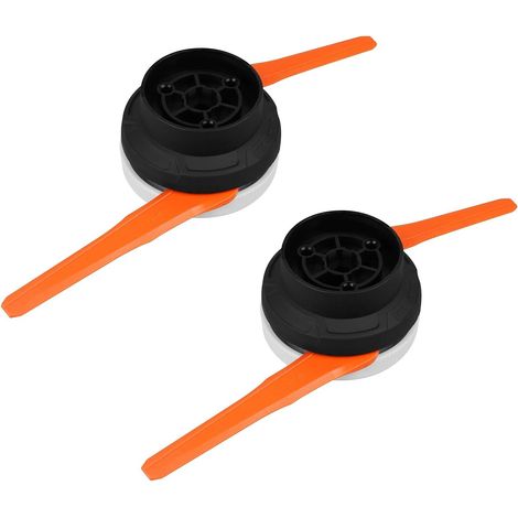 Lot de 2 têtes de fil pour débroussailleuse avec frappe automatique, 4006-710-2137, tête de coupe à double fil, universelle adaptée pour Stihl FS38 FS40 FSA60 FSA86 (1/5)