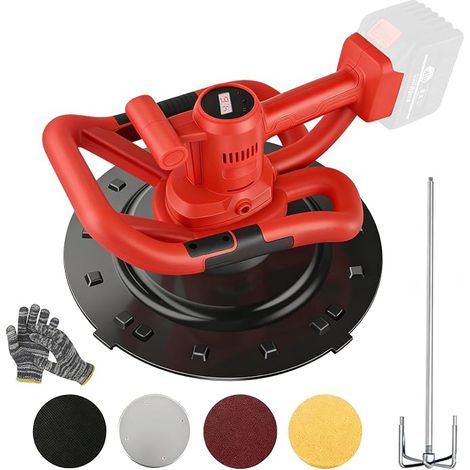 Electric Wall Smoothing Machine 2 in 1 Mixer Plaster Smoothing Machine Wall Mortar Finishing Machine 6 Variable Speed Electric Trowel for Smoothing (1/5)
