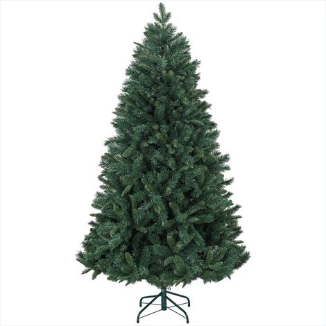 Sapin de Noël artificiel vert 180 cm avec support en acier (1/5)