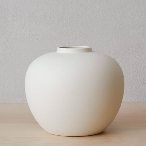 Vase Design Arrondi Pleine Lune, Décoration d'intérieur Moderne pour Salon, étagères, Tables, entrées (1/5)