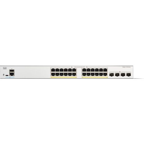 Cisco Catalyst 1300 Switch Gestito L2/L3 da 24 Porte Gigabit Ethernet con Supporto PoE, 4x10G SFP+ - Colore Grigio