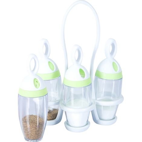 Amsinck & Sell, Portaspezie con 4 barattolini, per Picnic e Barbecue