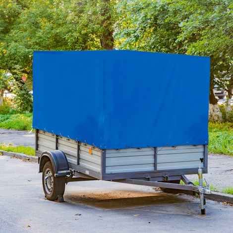 Bâche Étanche de Protection pour Remorque 500 g/m² Bleu 3 x 3 m (1/5)