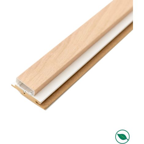 Forestea – Tasseau de finition chêne clair pour intégration de LED – Longueur 2500 mm – Largeur 41/54 mm – Label PEFC 70% (1/2)