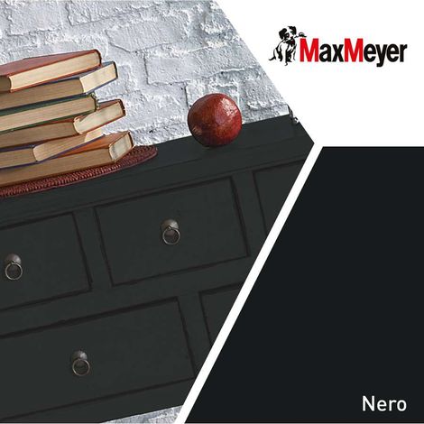 MaxMeyer Smalto Opaco all'acqua Poliuretanico Nero 0,125 l (1/3)