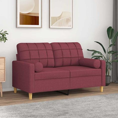 vidaXL Cojines decorativos 2 uds tela rojo tinto 15x50 cm (1/5)