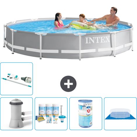 Intex Piscina Prism Frame Rotonda - 366x76 cm - 8-pezzi  S32114