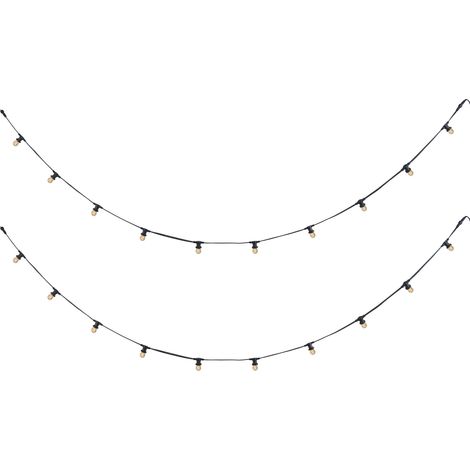 QAZQA Guirnalda de luces conectable negra con enchufe 10m, incl. (1/5)