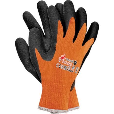 Arbeitshandschuhe aus Strickgewebe mit Latexbeschichtung Orange 7
