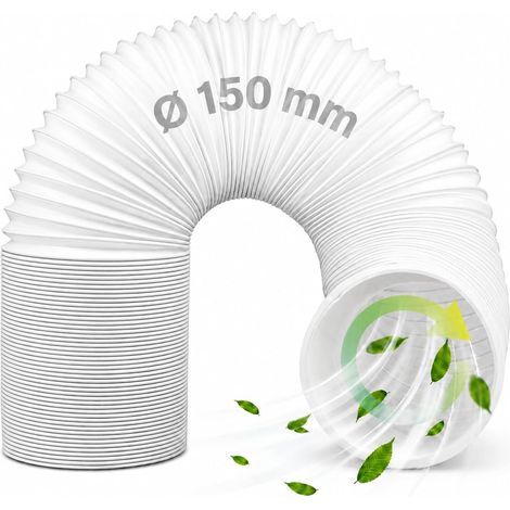 Tuyau de climatiseur portable Diamètre 15cm Climatiseur Mobile Tuyau évacuation Climatiseur Mobile pour climatiseur d'échappement Compatible avec Les climatiseurs Mobiles LG,Delonghi et Autr (1/5)
