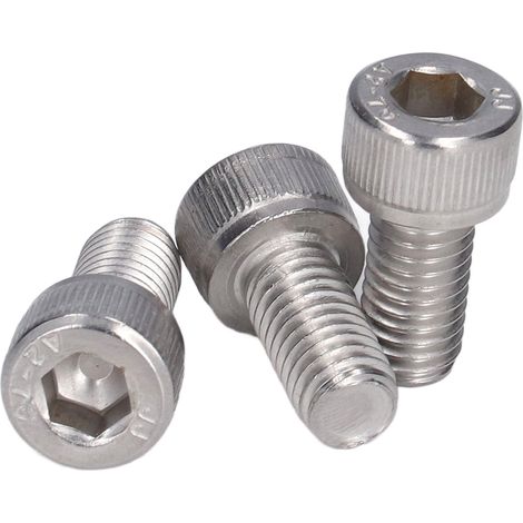 50 boulons à tête cylindrique creuse M8x1,25 DIN 912, filetage grossier, acier inoxydable A2-70. (1/5)