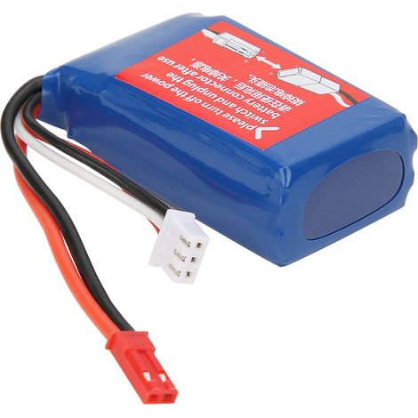 Batterie pour hélicoptère radiocommandé 7,4 V 1100 mAh avec câble de conversion 3 en 1, compatible avec WLtoys V913 (1/5)