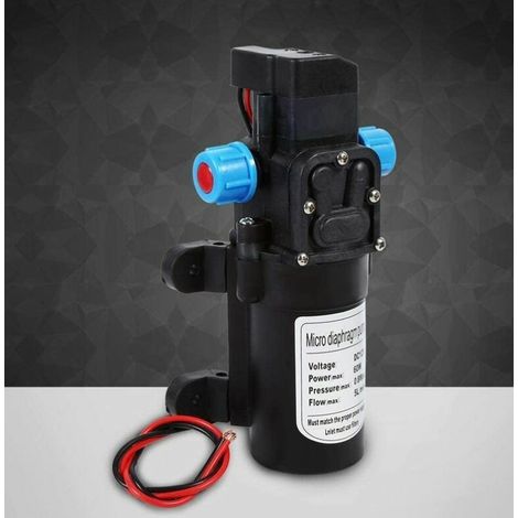 Pompe à eau - 12V DC haute tension micro pompe à membrane électrique pompe à eau domestique DC pompe à eau auto-amorçante petite pompe à eau agricole 60W pompe à eau auto-amorçante Pa (1/4)