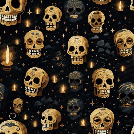Tela decorativa para exteriores Oxford - Motivo de calavera I DX4465 (1/5)