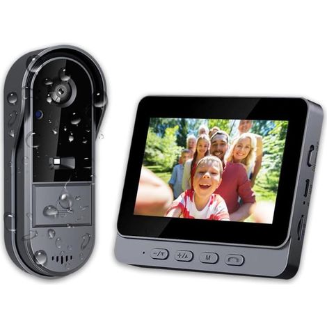 Vision Nocturne – Sonnette sans Fil avec Caméra 1080P résistant à l'eau IP67 Visiophone Vidéo plein (1/5)