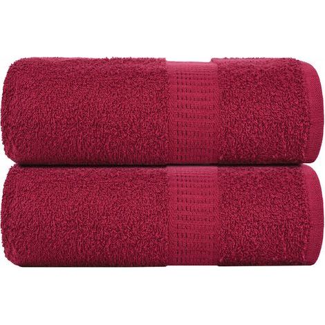 Gants de toilette FROGN, lot de 2, bordeaux, 30 x 30 cm, 360 g/m² (1/5)