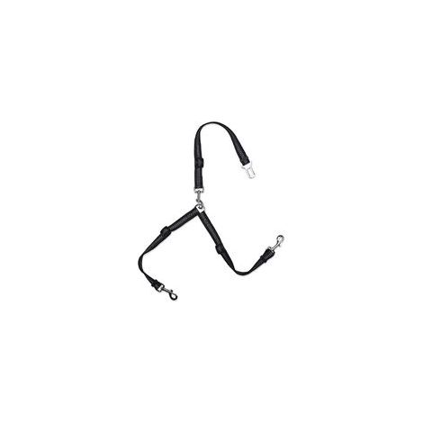 Laisse De Chien Réglable Ceinture De Sécurité De Voiture pour Animaux De Compagnie Laisse De Chien Laisse Lumineuse Double Laisse De Chien pour 2 Chiens Black H781 (1/5)
