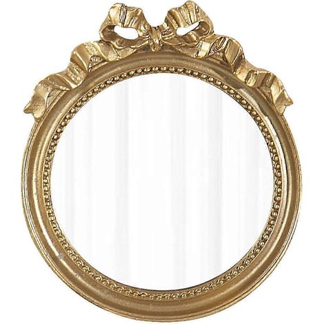 Petit miroir circulaire européen en résine style vintage, idéal pour le maquillage dans une chambre d'étudiant (édition 2025) (1/4)