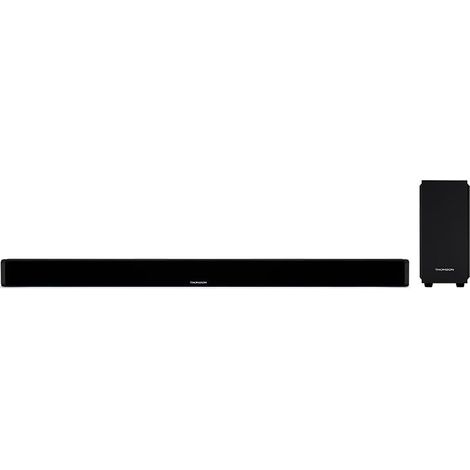Thomson – Barre de son bluetooth 2.1 avec caisson de basses – 200W – Bluetooth – USB/SD – Télécommande