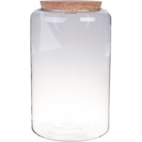 Terrarium Verre Déco avec bouchon Mia 19x30