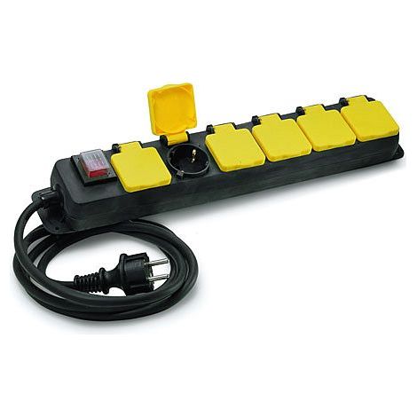 BASE MULTIPLE 6 TOMAS CON TAPA 836008