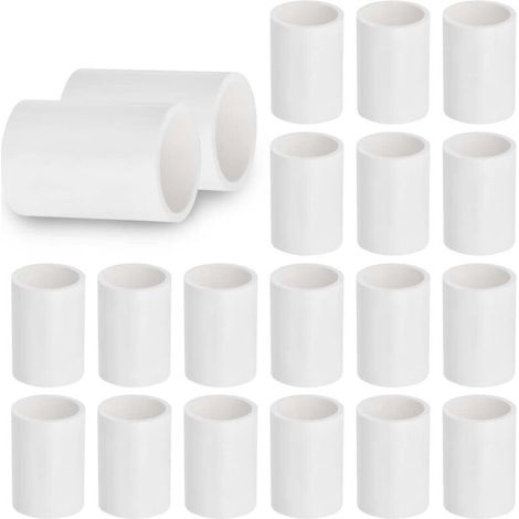 10 Pcs 20mm (1/2 ") connecteur de meulage droit raccord de tuyau en PVC - U raccord d'embrayage coude connexion de tuyau d'eau de jardin (1/4)