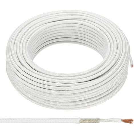 30.5 mètres 14 AWG Fil Électronique Haute Température, -76-932 Degrés Fahrenheit Mica Fibre de Verre Fil Isolé Câble Électronique Flexible pour Lampe Chauffage Chaudière (1/5)