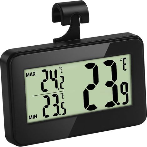 Refrigerator/Freezer Thermometer with Recording of Maximum and Minimum Temperatures (Black) (1/5)