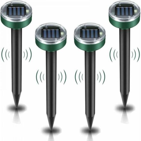 Répulsif solaire à ultrasons pour rats, 4 pièces, Anti-rongeur, étanche IP65, répulsif pour rats de jardin (1/4)