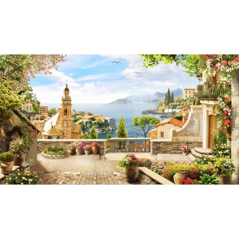 Papier peint panoramique - Paysage Ville - 195 cm x 106 cm (1/2)