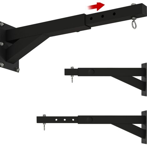 Supporto da parete regolabile per sacco da boxe in acciaio nero 60 kg HOMVRA (1/5)